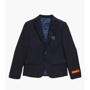 Tallia Boys Navy Blazer with Patterned Lining